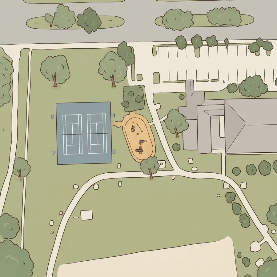 Illustrated map of Sunnyside Park
