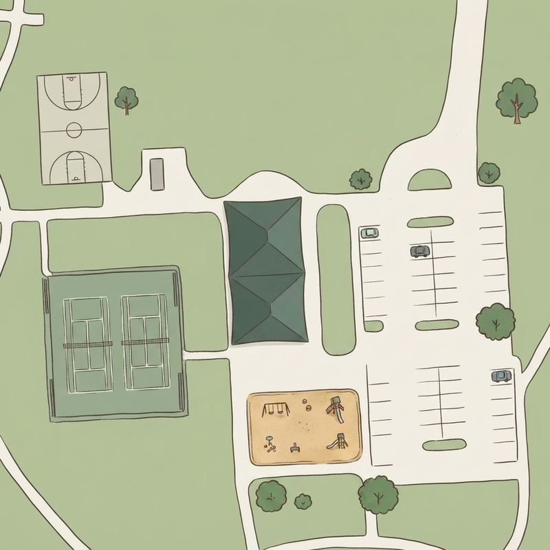 Illustrated map of Sunnyvale Park Square