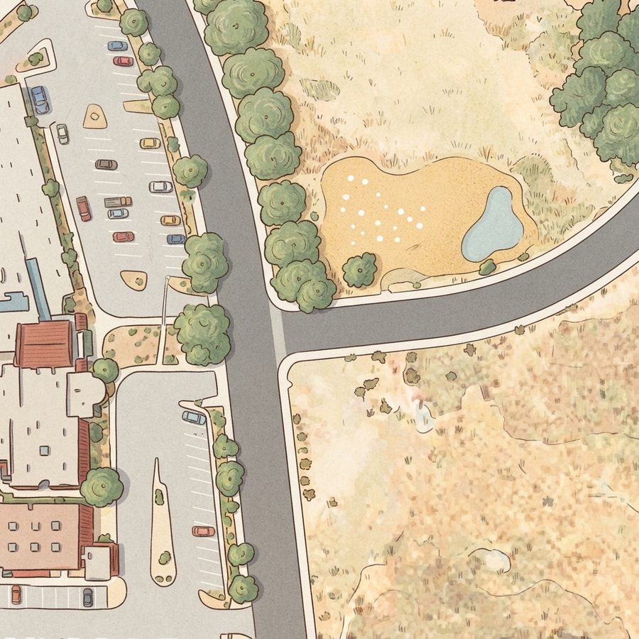 Illustrated map of Sunridge Park