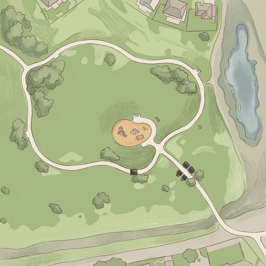 Illustrated map of Sunrise Creek Park