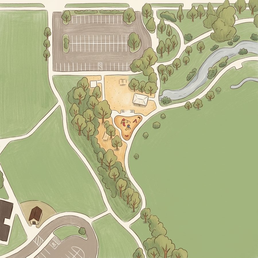 Illustrated map of Sunset Park