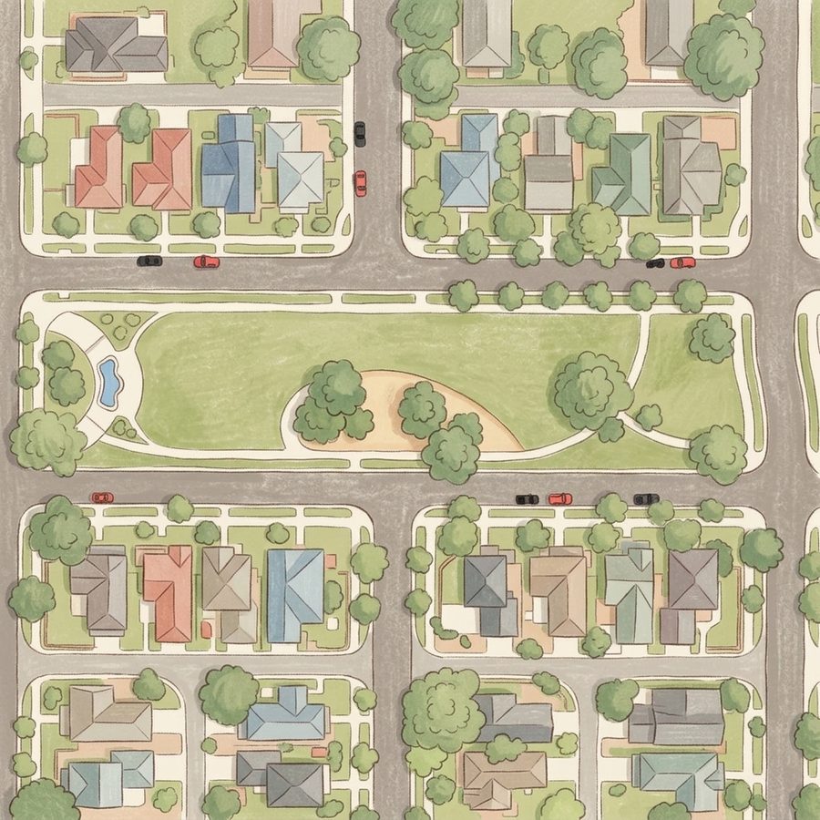 Illustrated map of Sunset Park