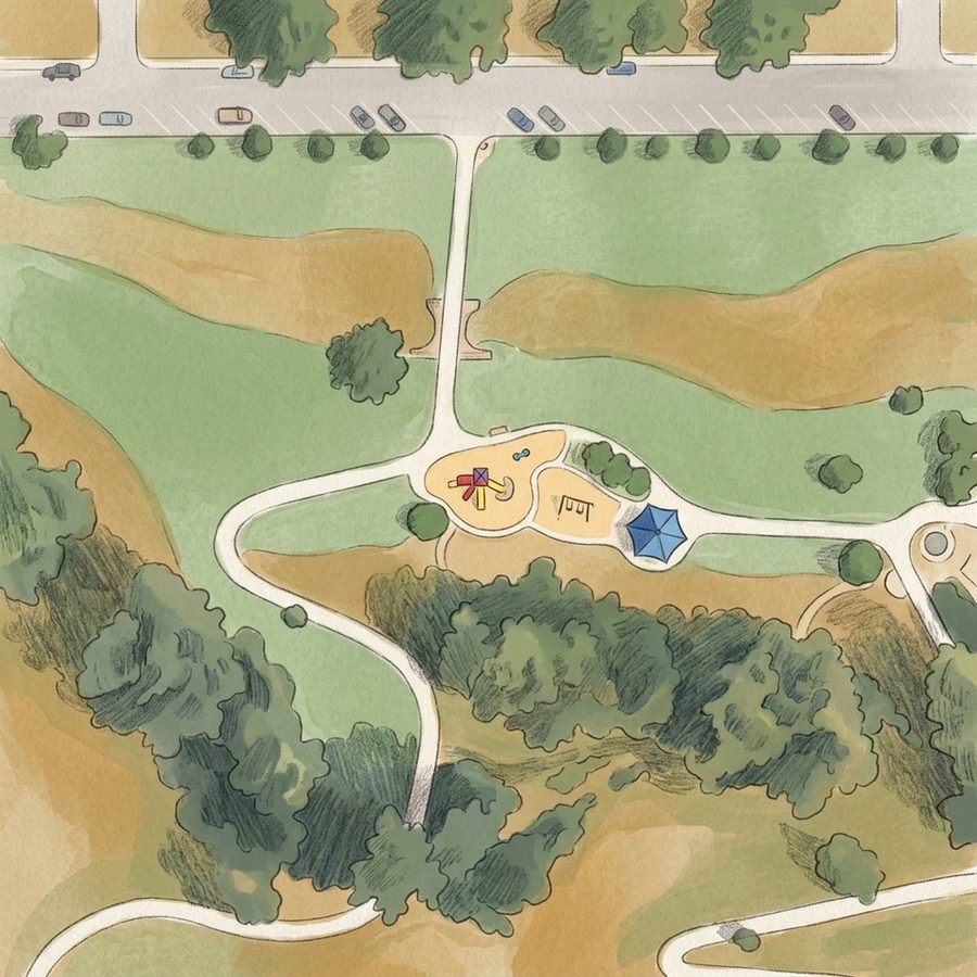 Illustrated map of Sunset Park