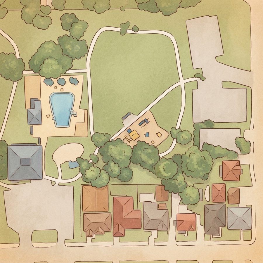 Illustrated map of Sunset Park