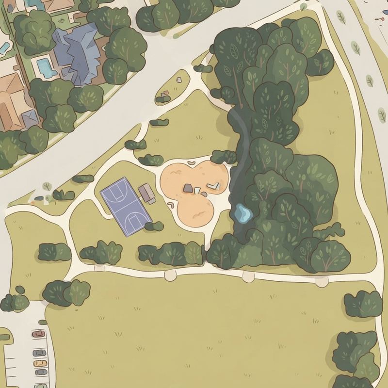 Illustrated map of Sunset Park
