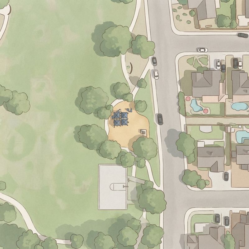 Illustrated map of Sunset Park Playground