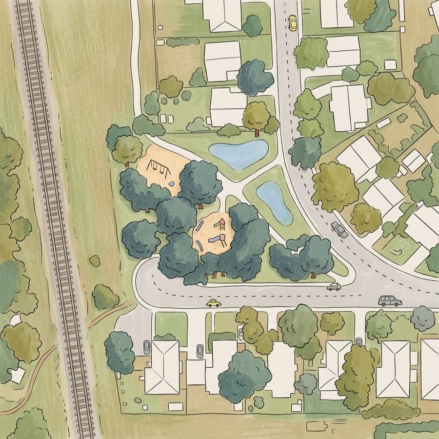 Illustrated map of Sunset Park