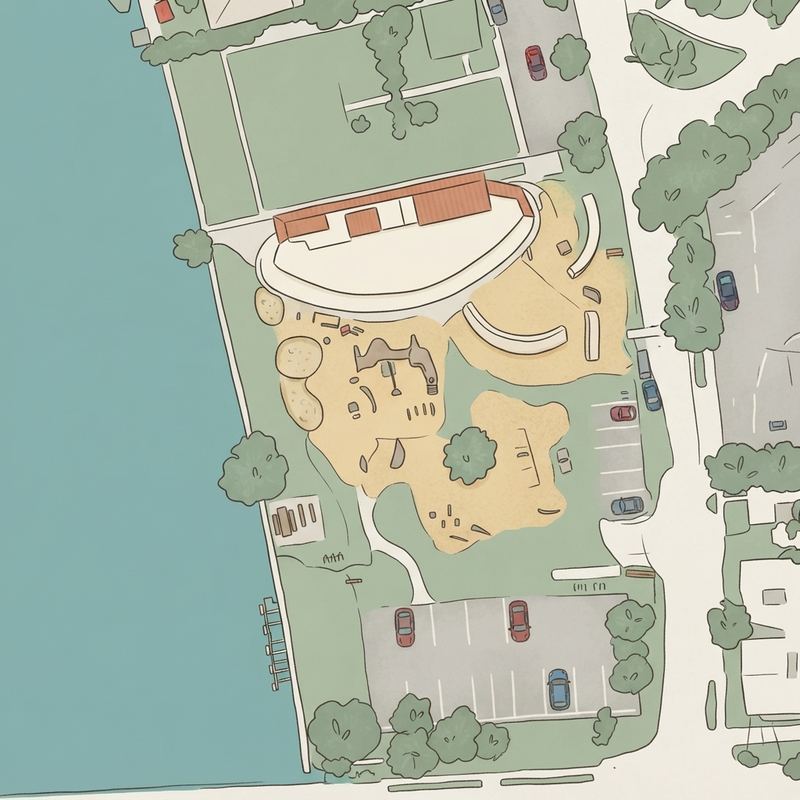 Illustrated map of Surfside Park