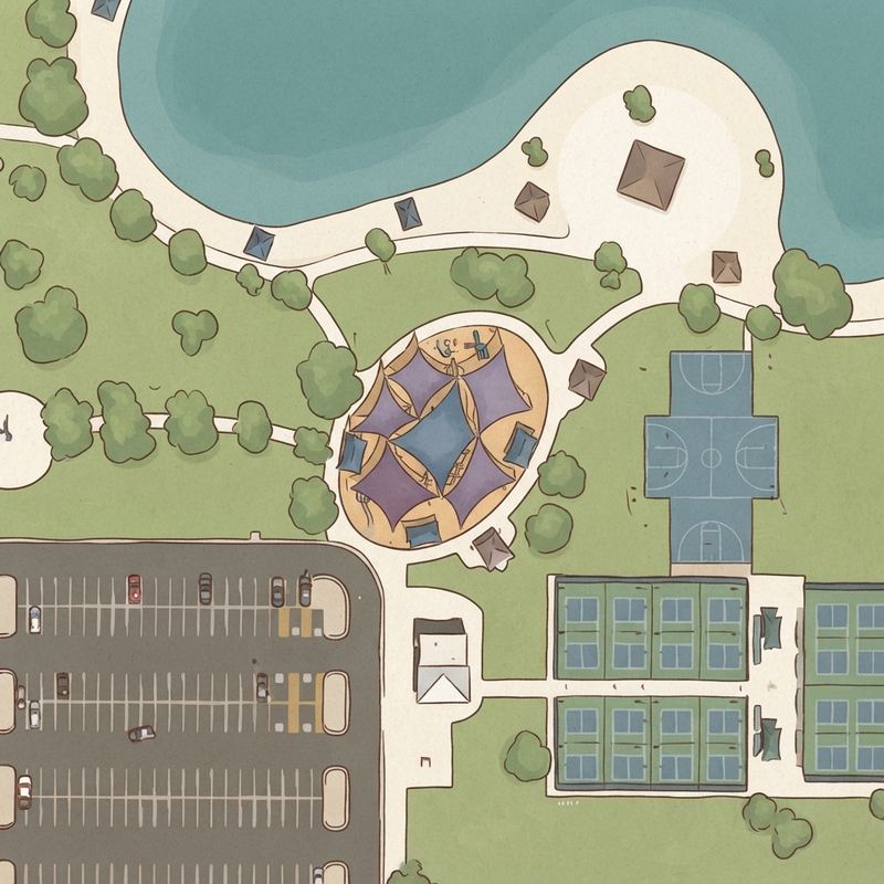 Illustrated map of Surprise Community Park