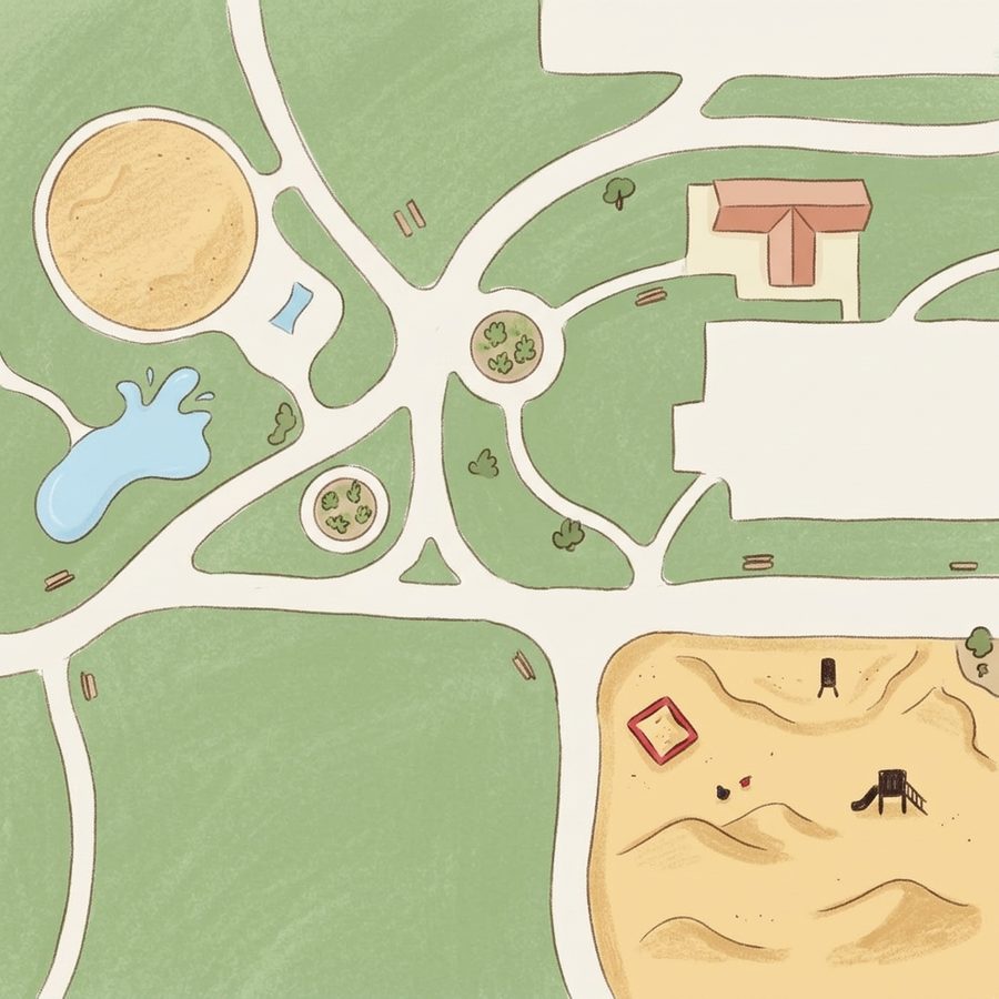 Illustrated map of Swan River/Zipline Park