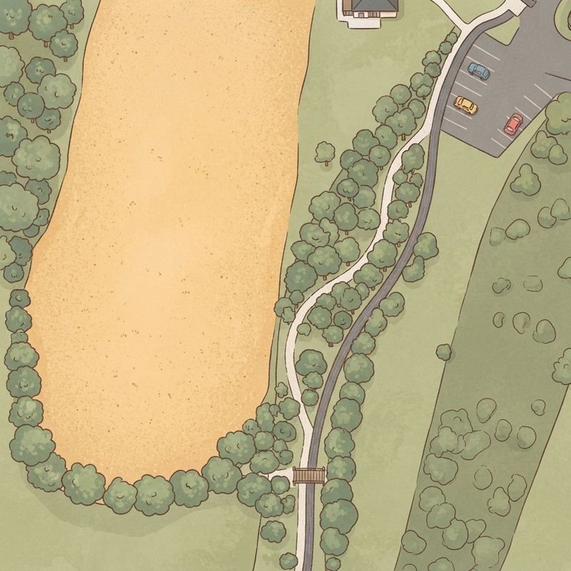 Illustrated map of Sweetwater Park