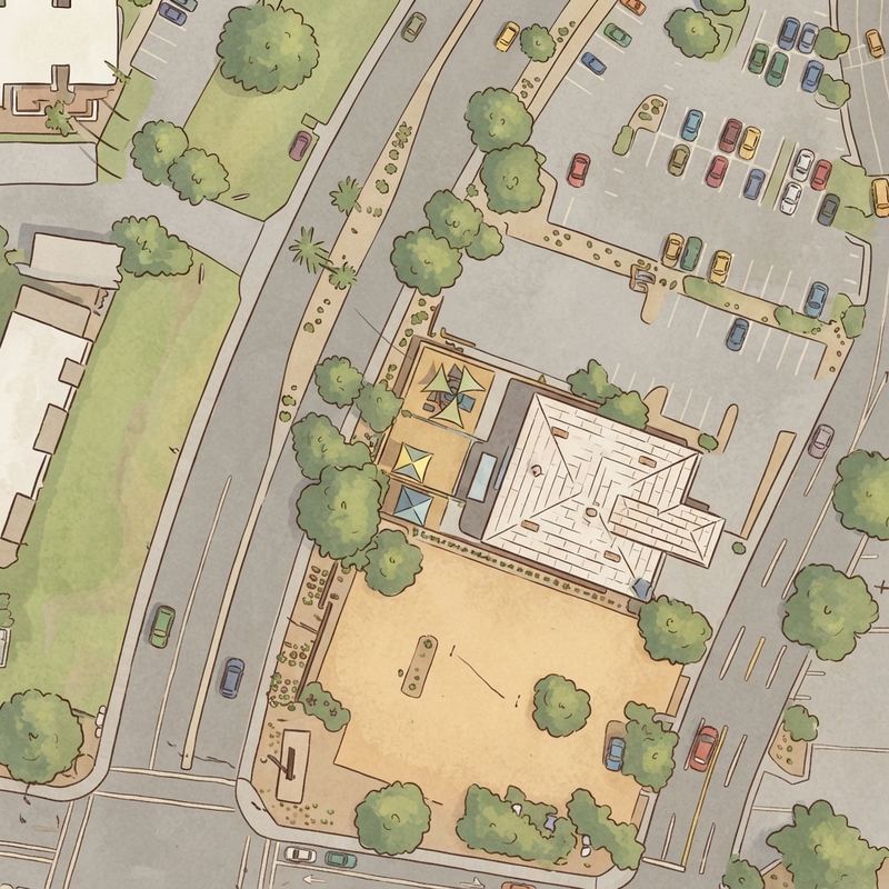 Illustrated map of Sweetwater Park