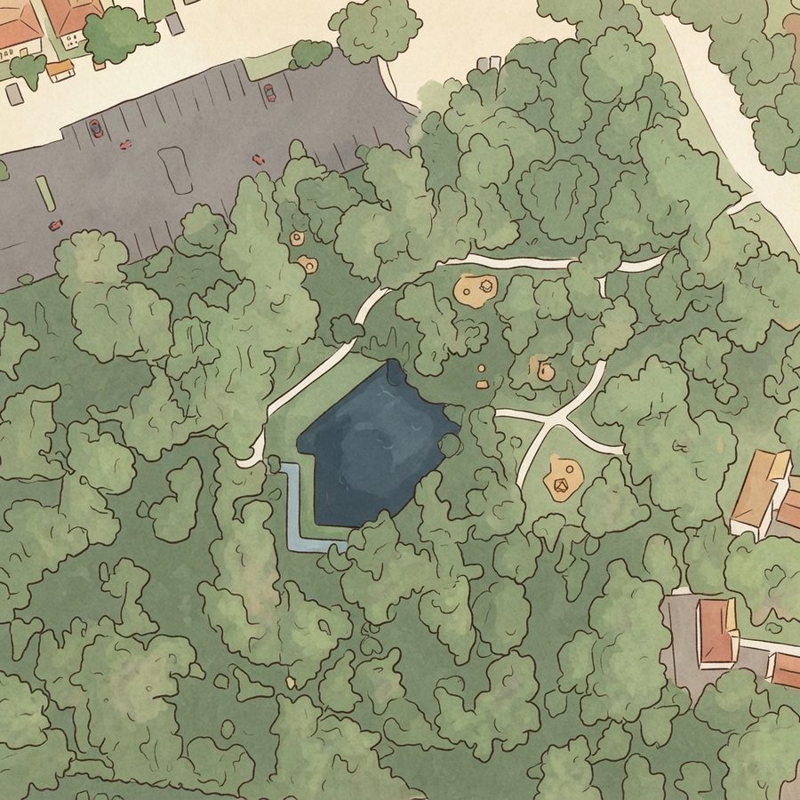 Illustrated map of Sycamore Springs Park