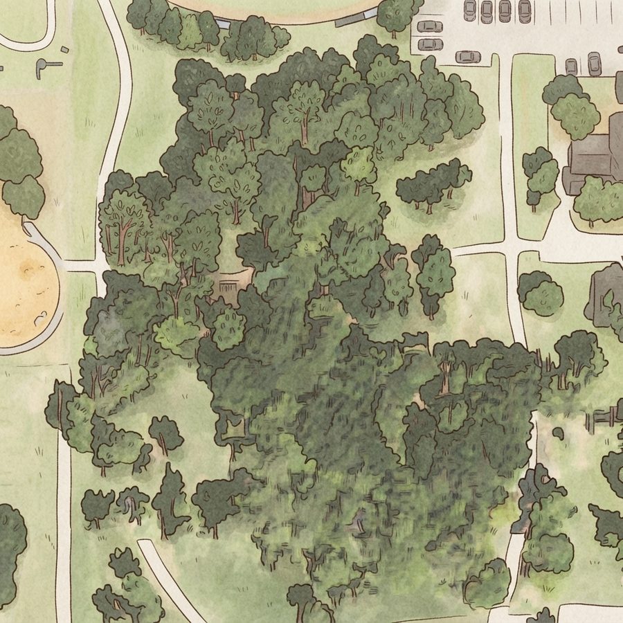 Illustrated map of Sylvester Turner Park