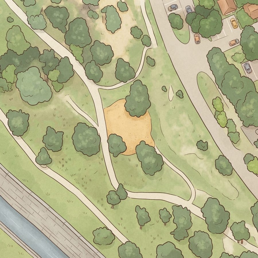 Illustrated map of T.C.Jester Park