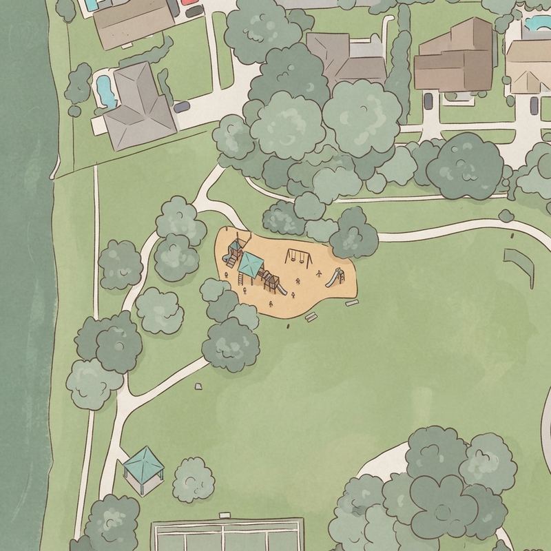 Illustrated map of Tamarind Park