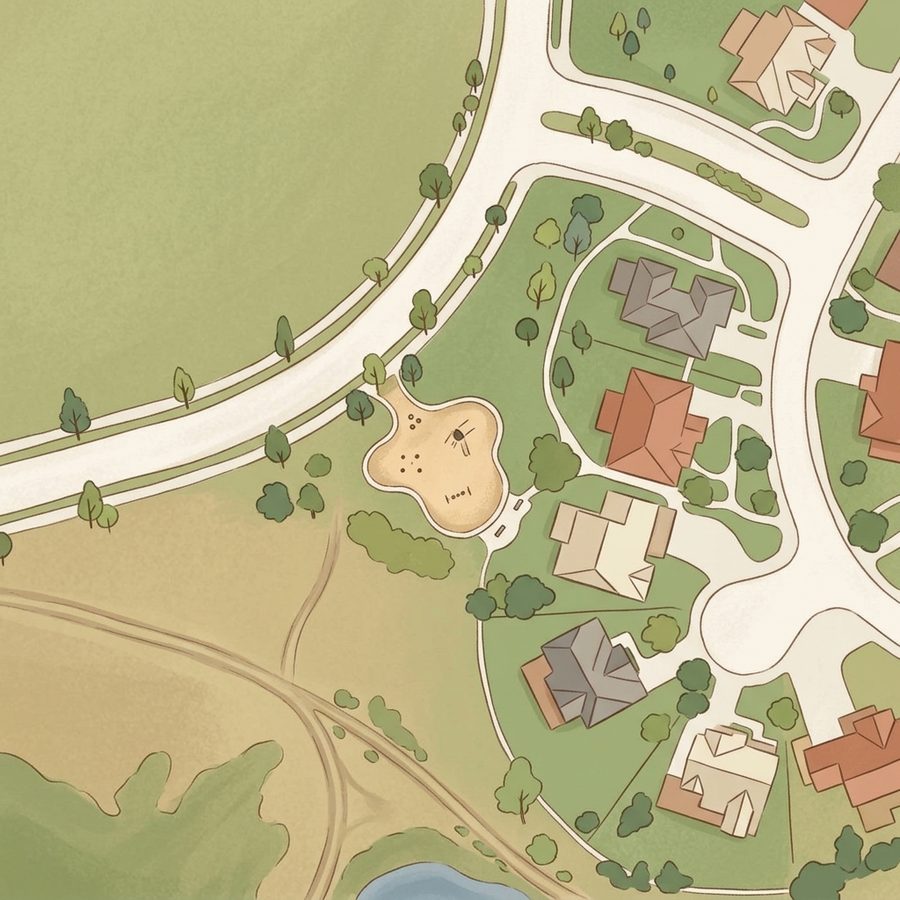 Illustrated map of Tamarisk Playground