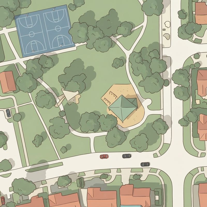Illustrated map of Tamiami Lakes Park