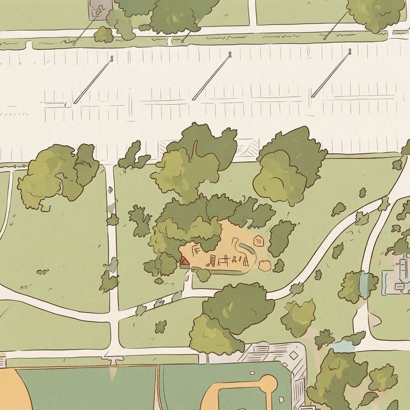 Illustrated map of Tamiami Park