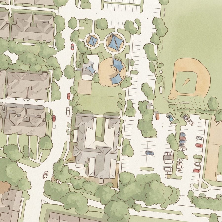 Illustrated map of Tanja King Park