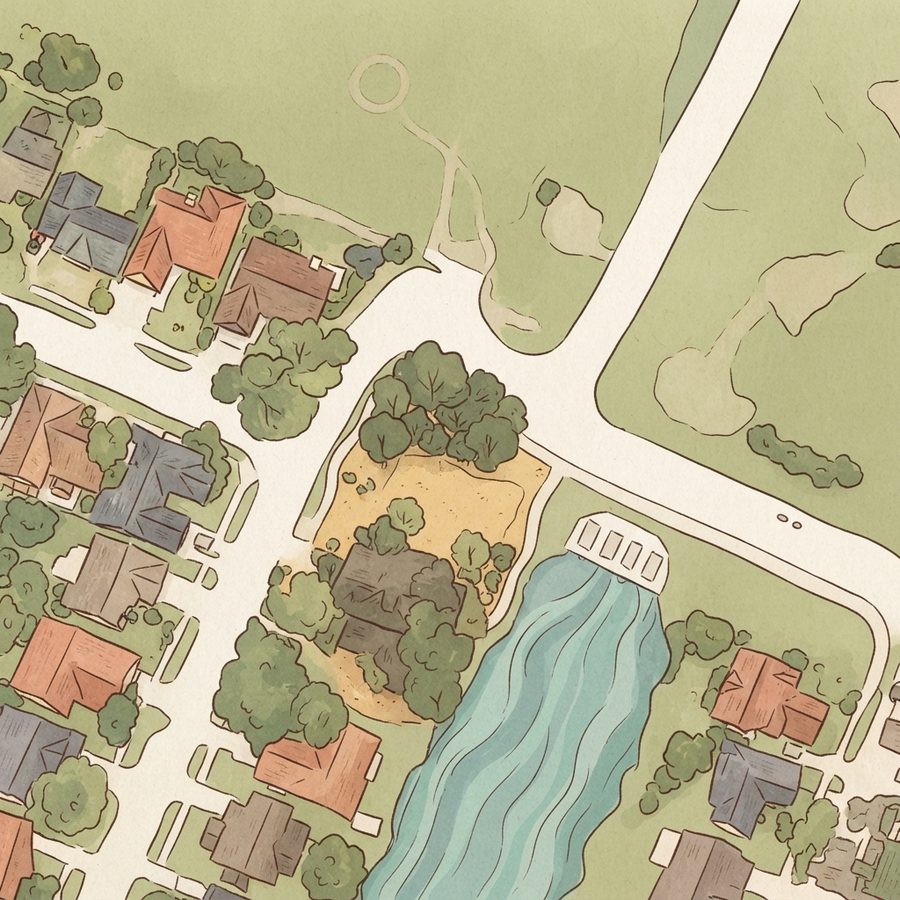 Illustrated map of Tara Park