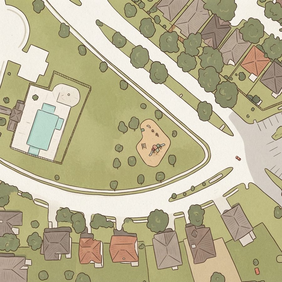 Illustrated map of Teal Run North Park
