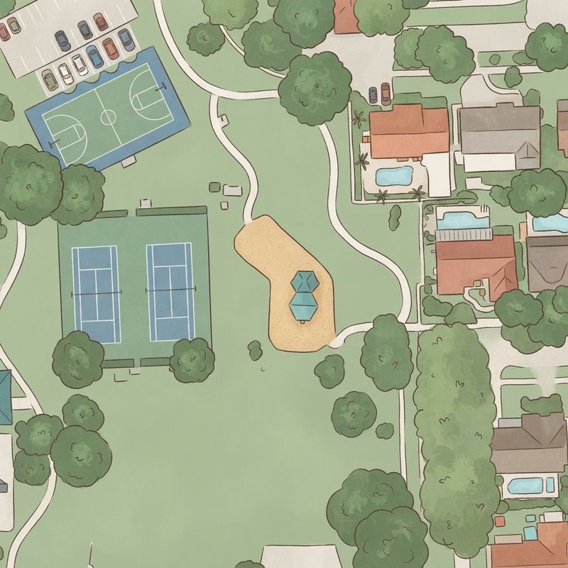Illustrated map of Ted Ferone Park