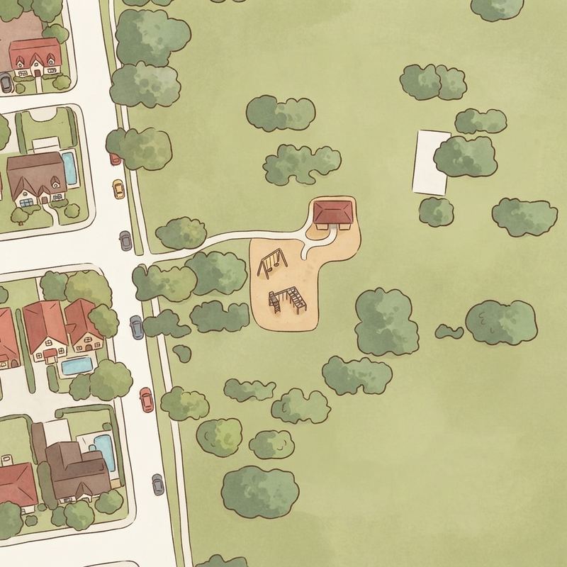 Illustrated map of Tejas Park