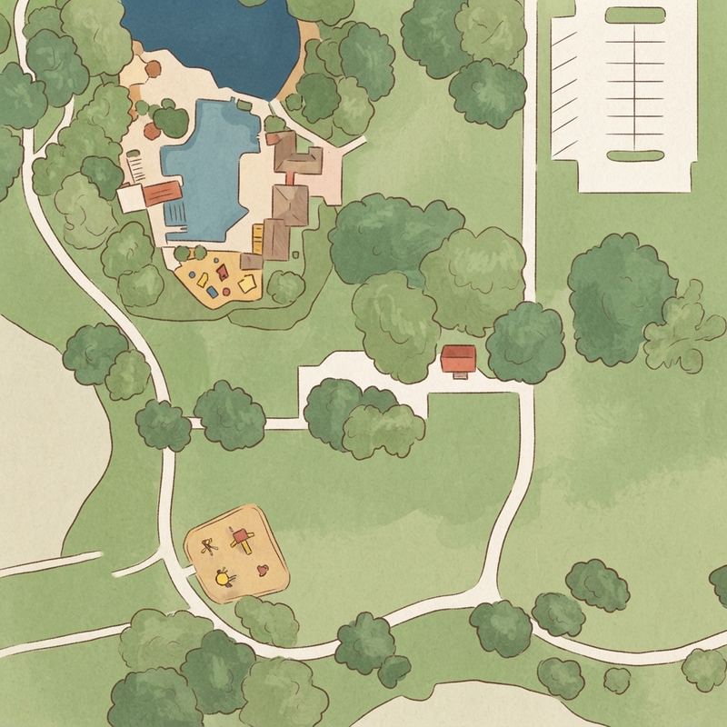 Illustrated map of Telfair Central Park