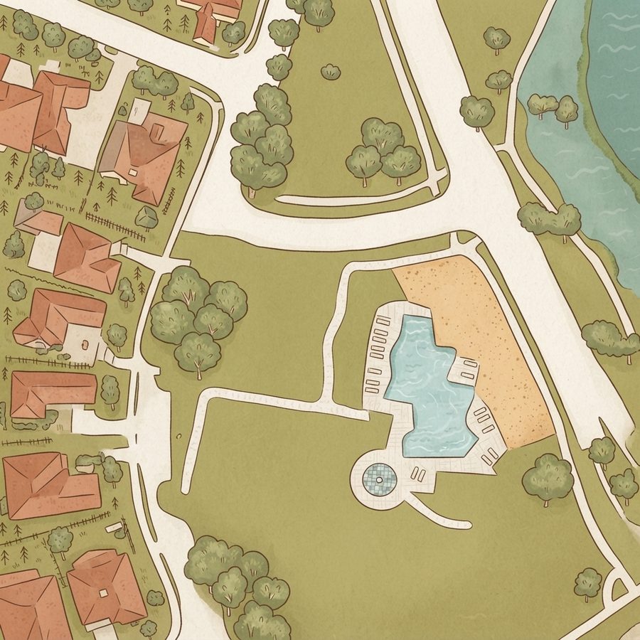Illustrated map of Telfair Recreation Center