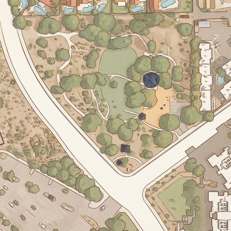 Illustrated map of Tempe Women's Club Park Playground