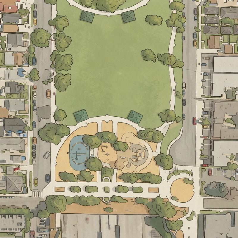Illustrated map of Teralta Park