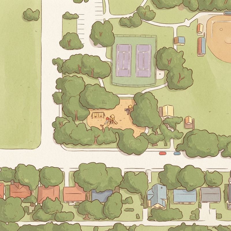 Illustrated map of Terrace Park