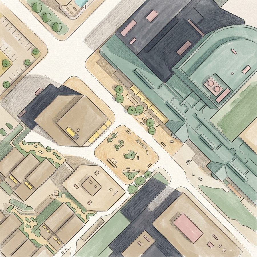 Illustrated map of The Bee Hive Play Structure