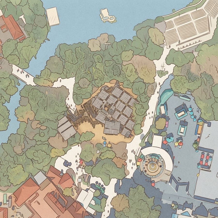 Illustrated map of The Boneyard