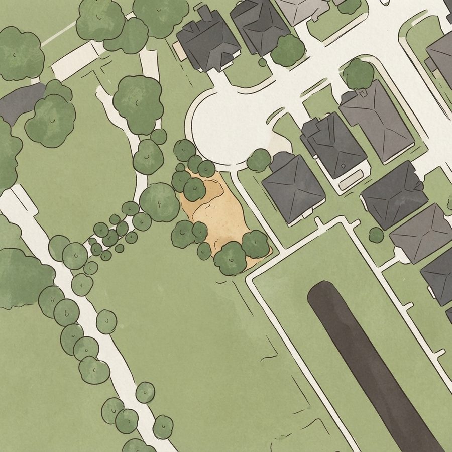 Illustrated map of The Chancel Park