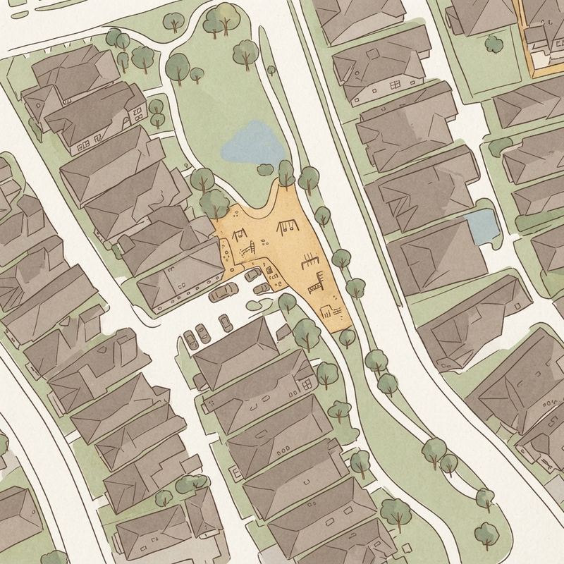 Illustrated map of The Commons