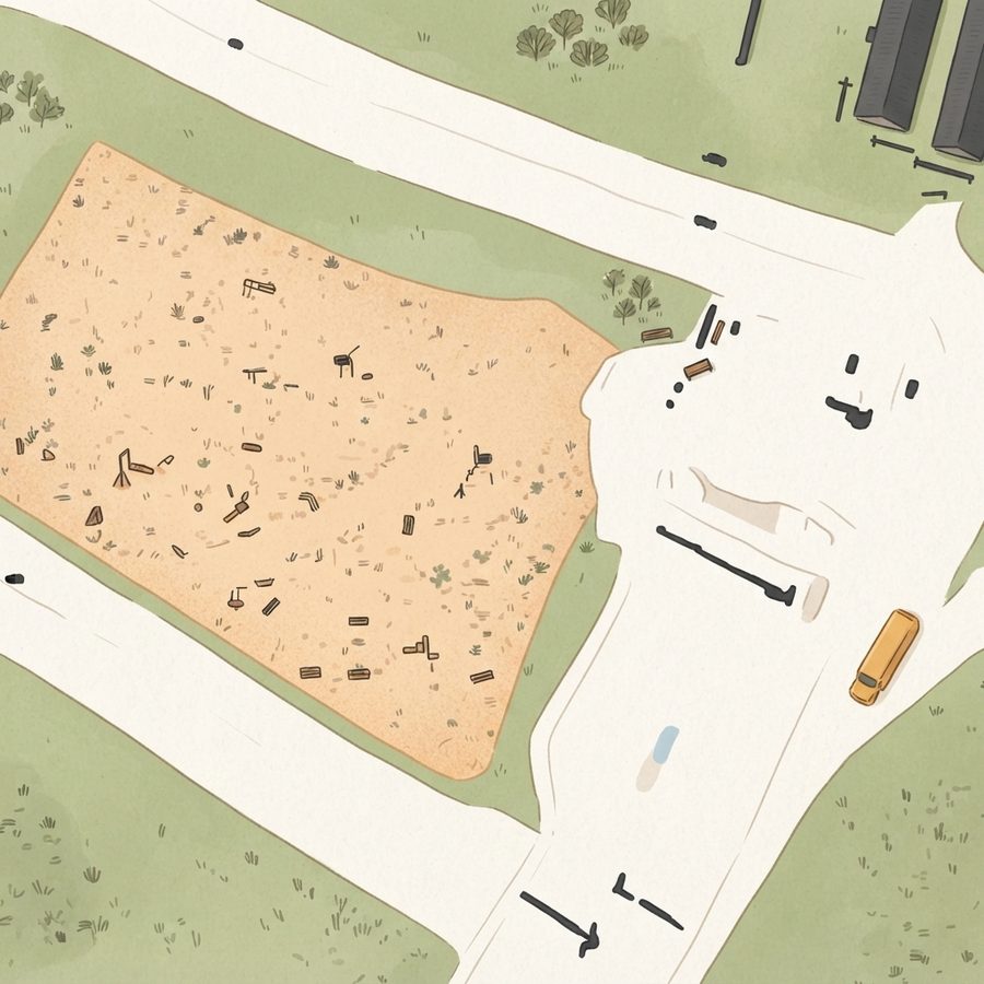 Illustrated map of The Hub