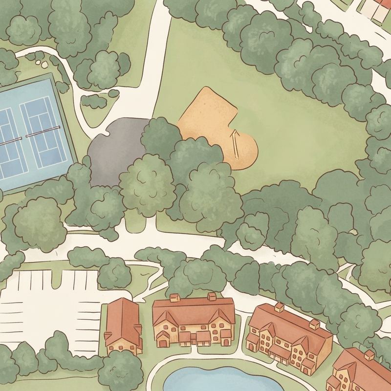 Illustrated map of The Landing at Sugar lakes