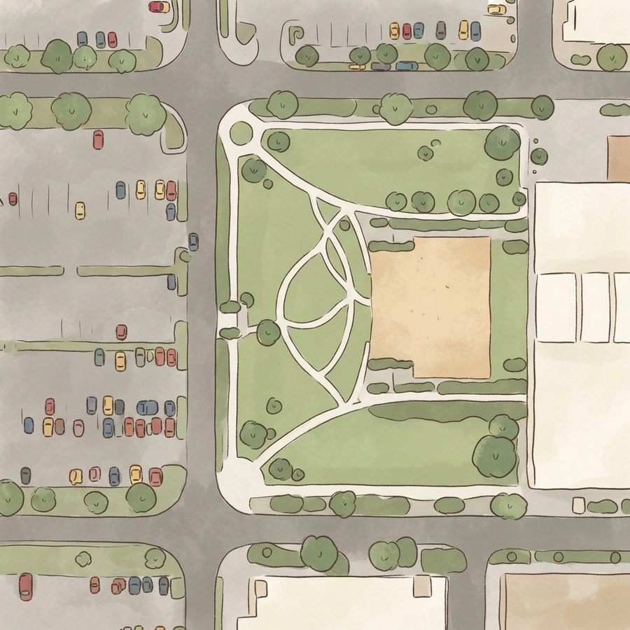 Illustrated map of The Lawn at Downtown Summerlin