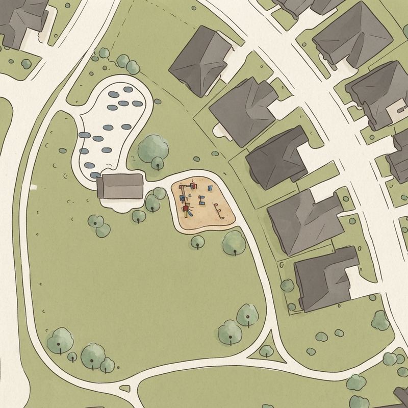 Illustrated map of The Park at Breezy Hill