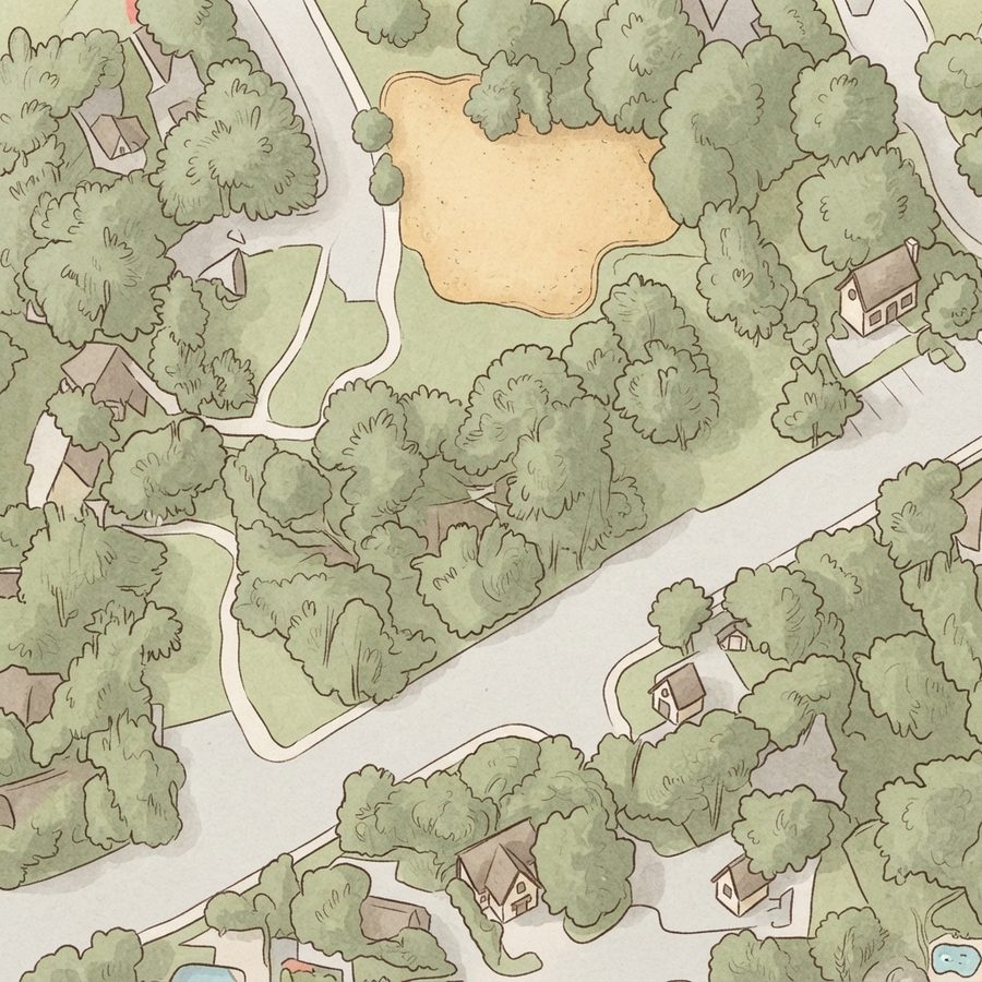 Illustrated map of The Park at Woodland Oaks