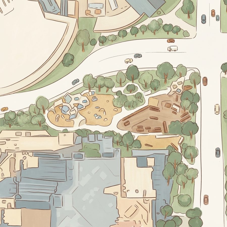 Illustrated map of The Park