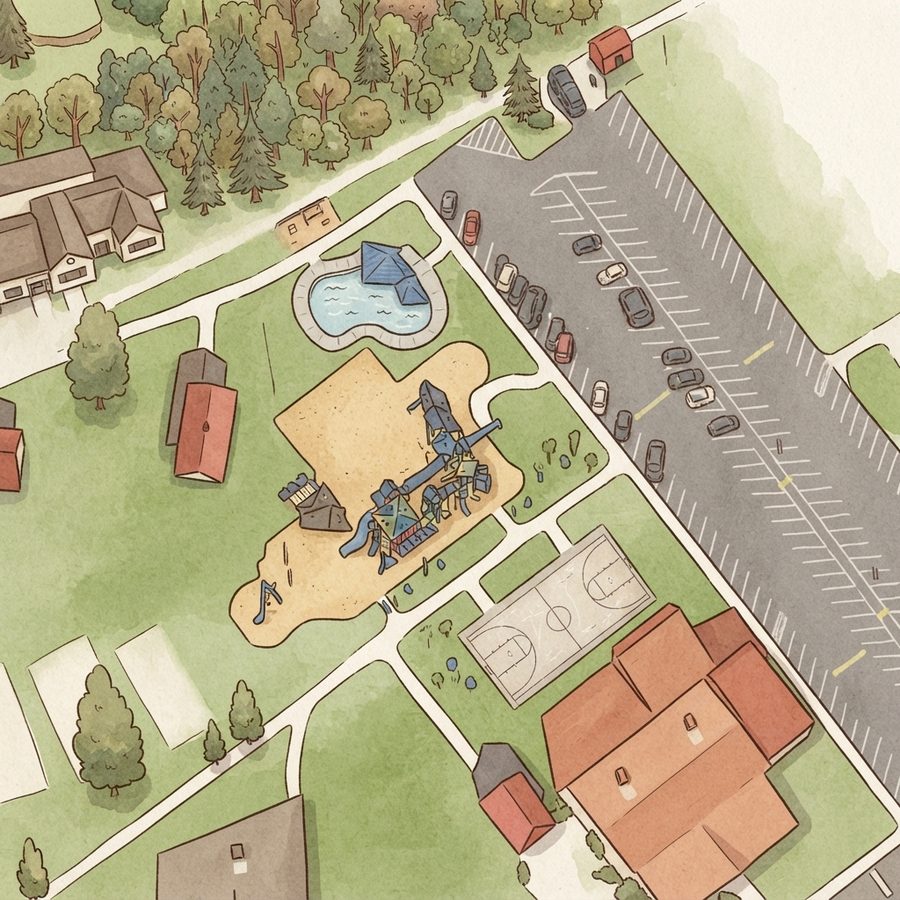 Illustrated map of The planet playground
