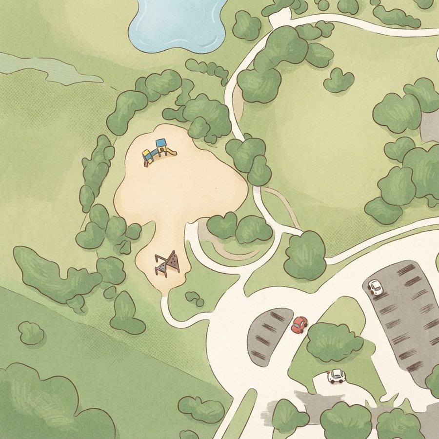 Illustrated map of The Playground at Riverstone