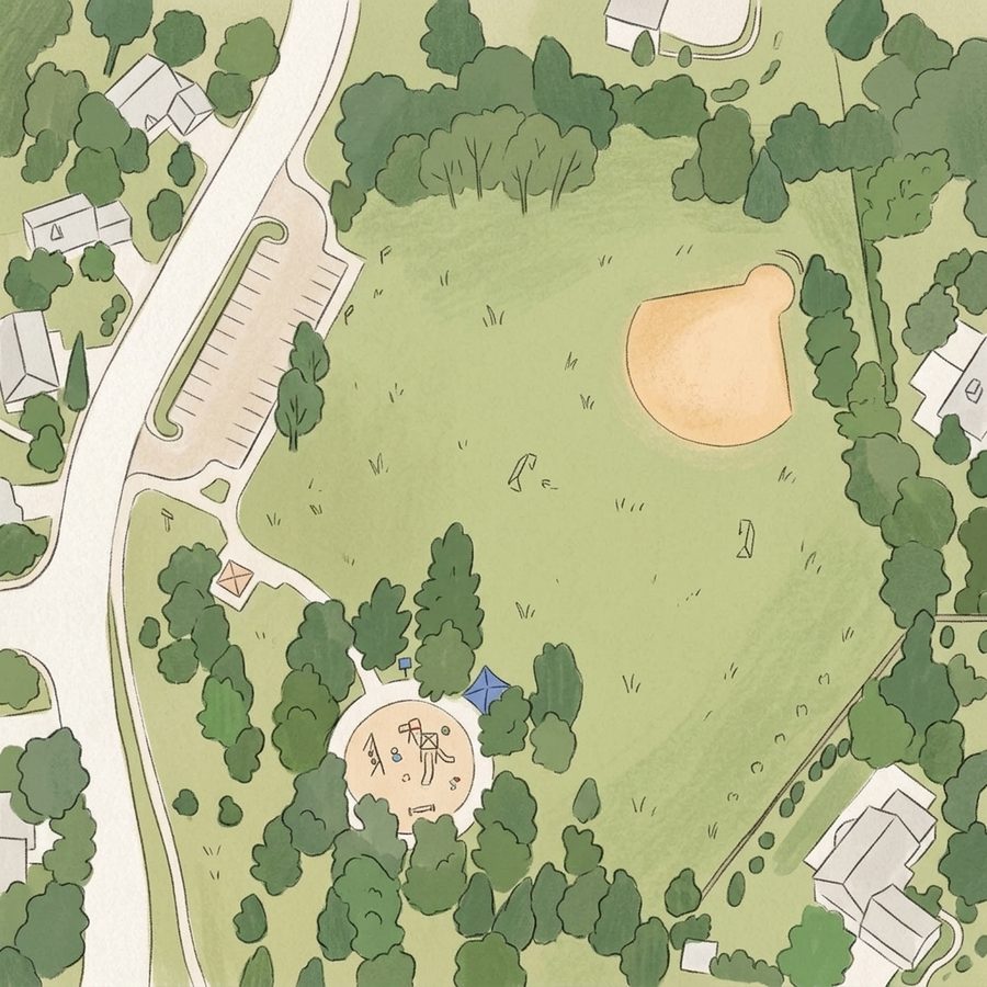 Illustrated map of The Retreat Park