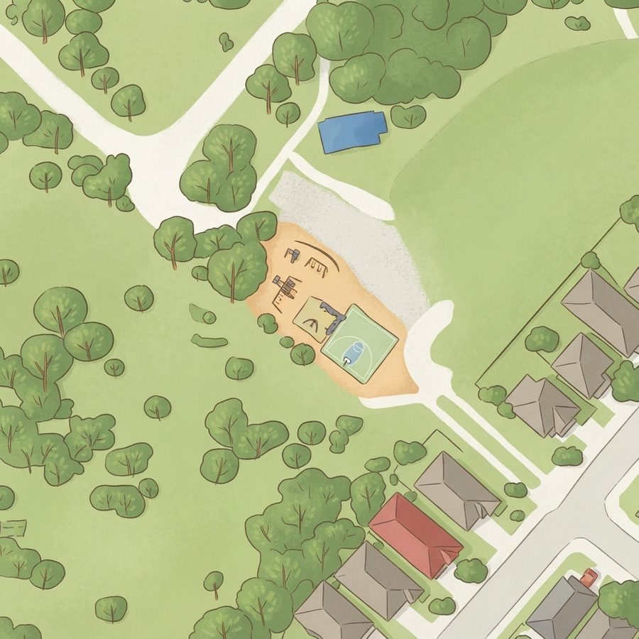 Illustrated map of The Ridge at Leon Valley Park