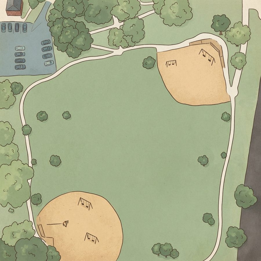 Illustrated map of The Willows Park & Pool