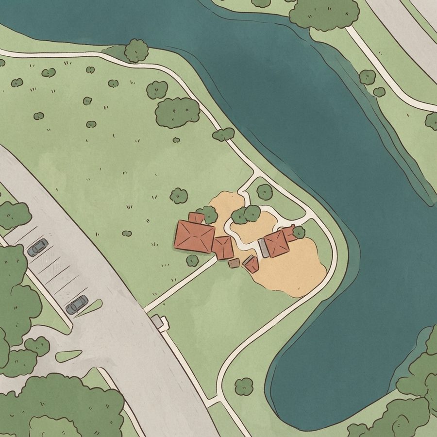 Illustrated map of Thomas Jefferson Park