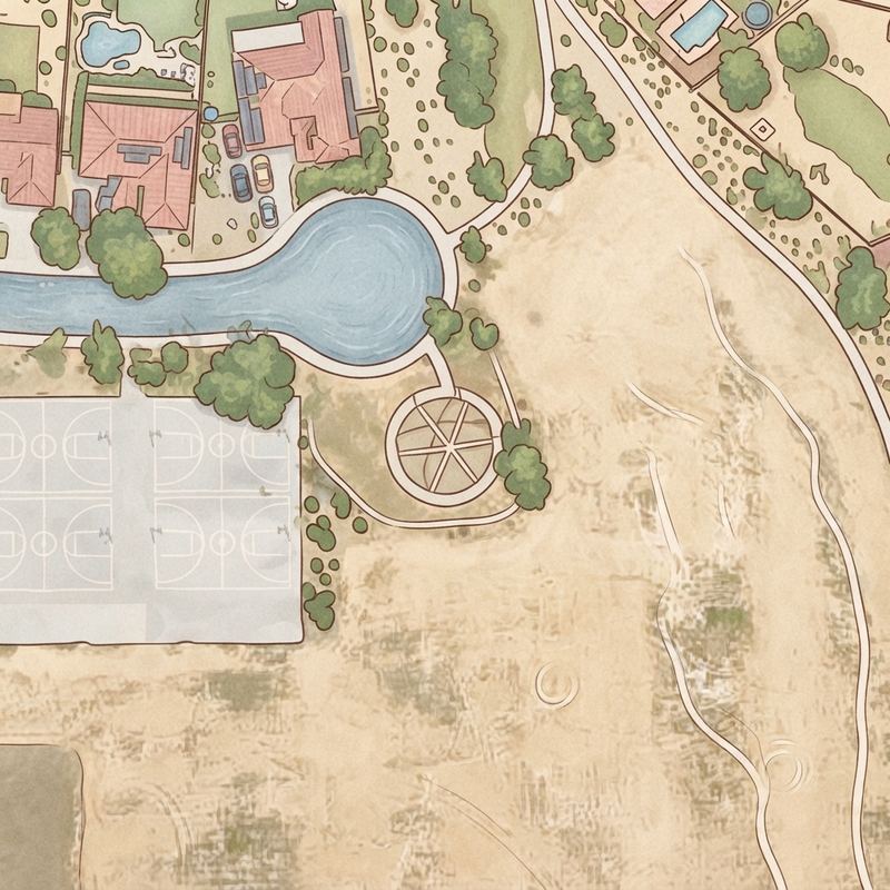 Illustrated map of Thomas Park